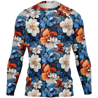 Chokefish™ Long Sleeve Rashguard Floral Men's Shirt-008